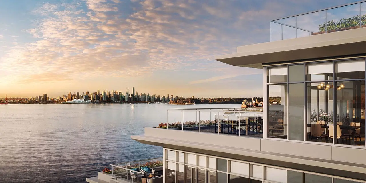 Concert Properties building overlooking Vancouver harbour
