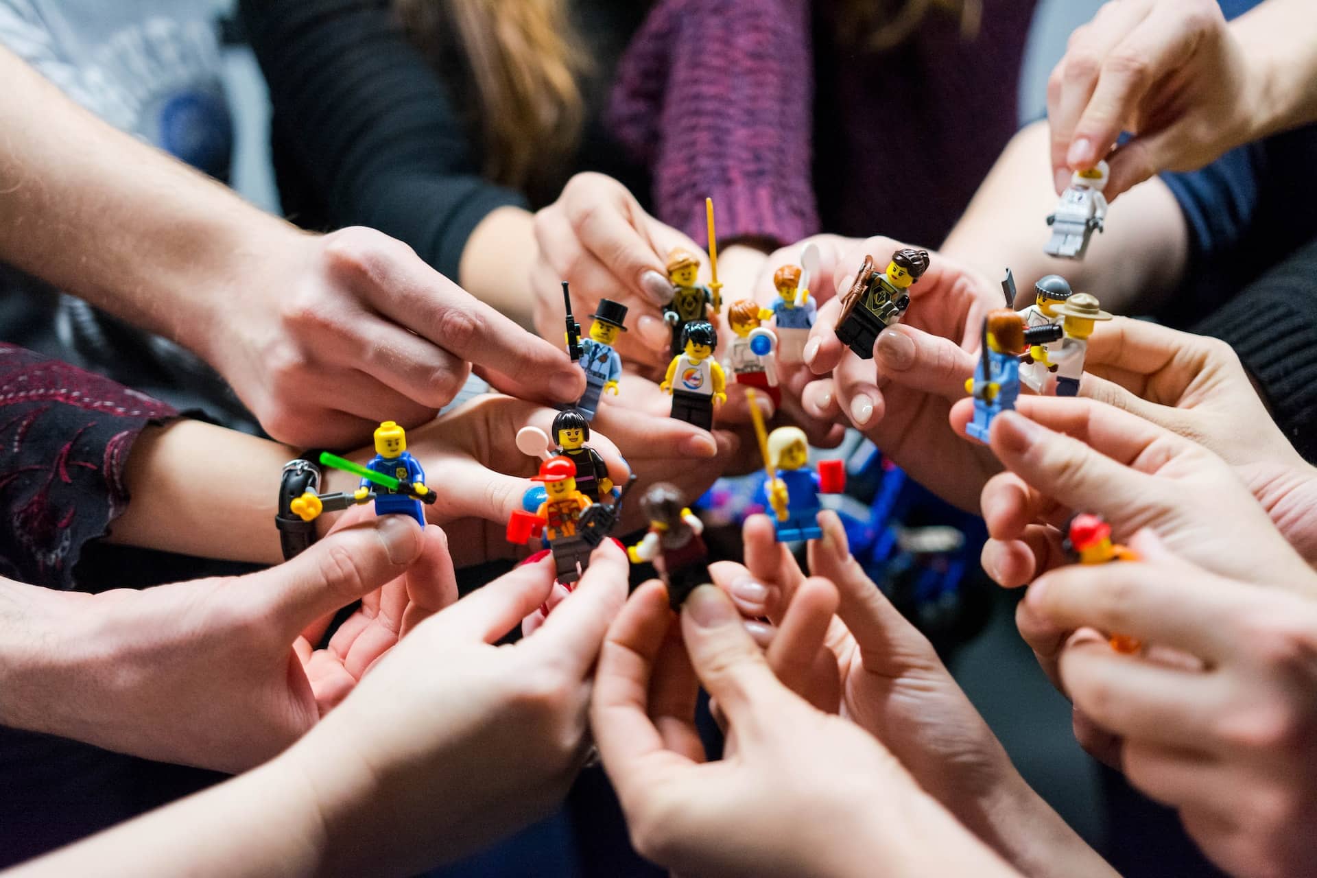 team of lego people