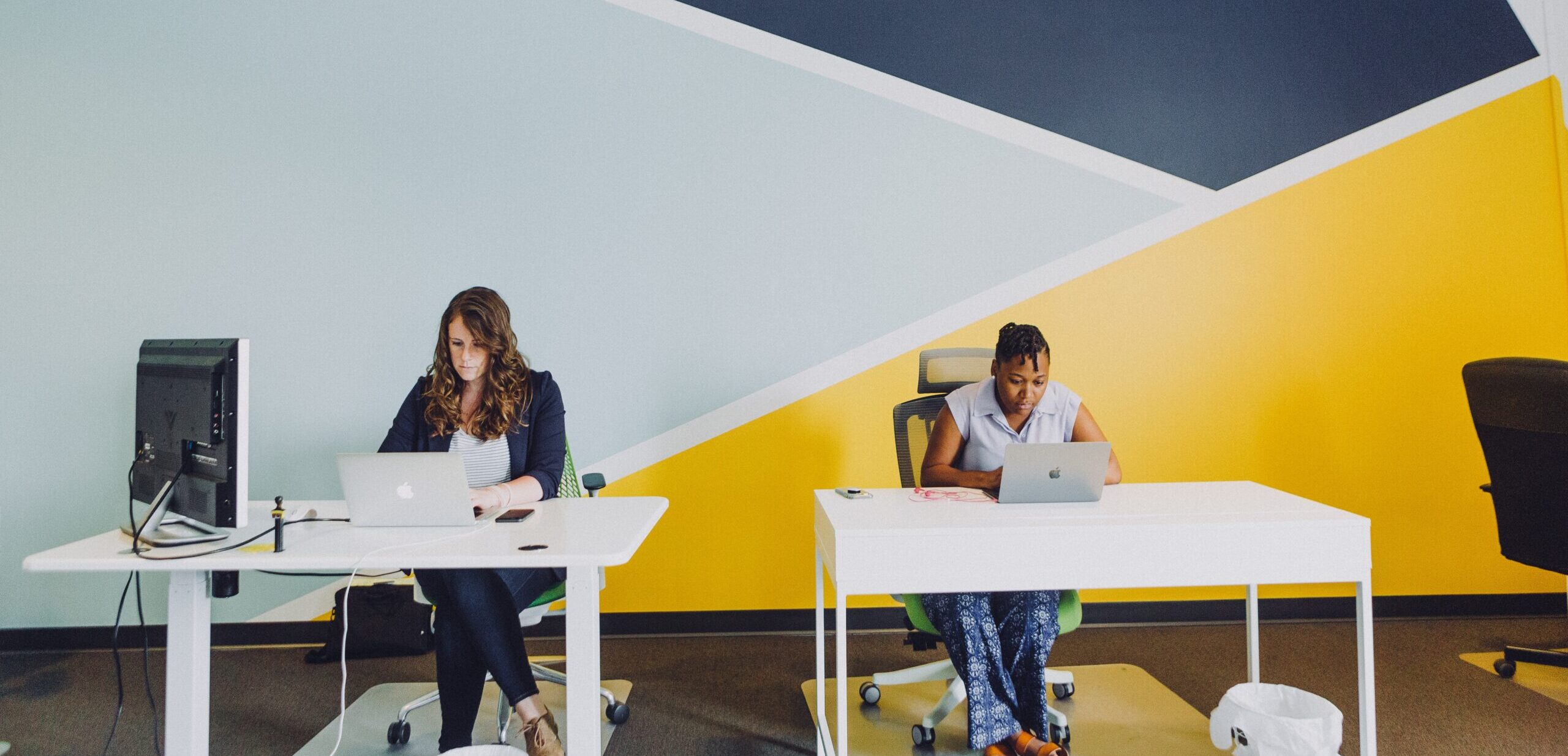 two lone cloud engineers working in office